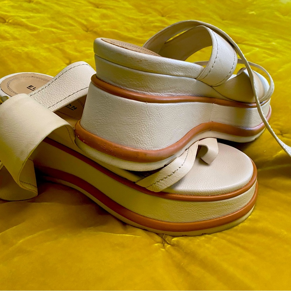 Anthropology Platform Ankle Strap Sandals